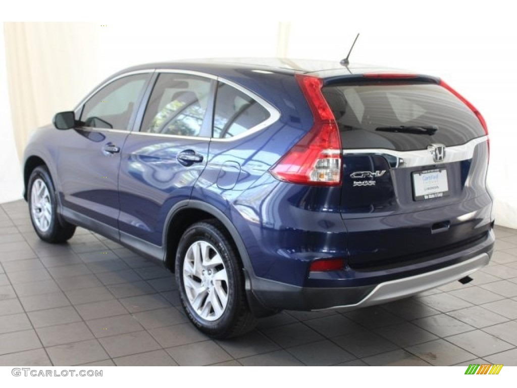 2015 CR-V EX - Obsidian Blue Pearl / Gray photo #7