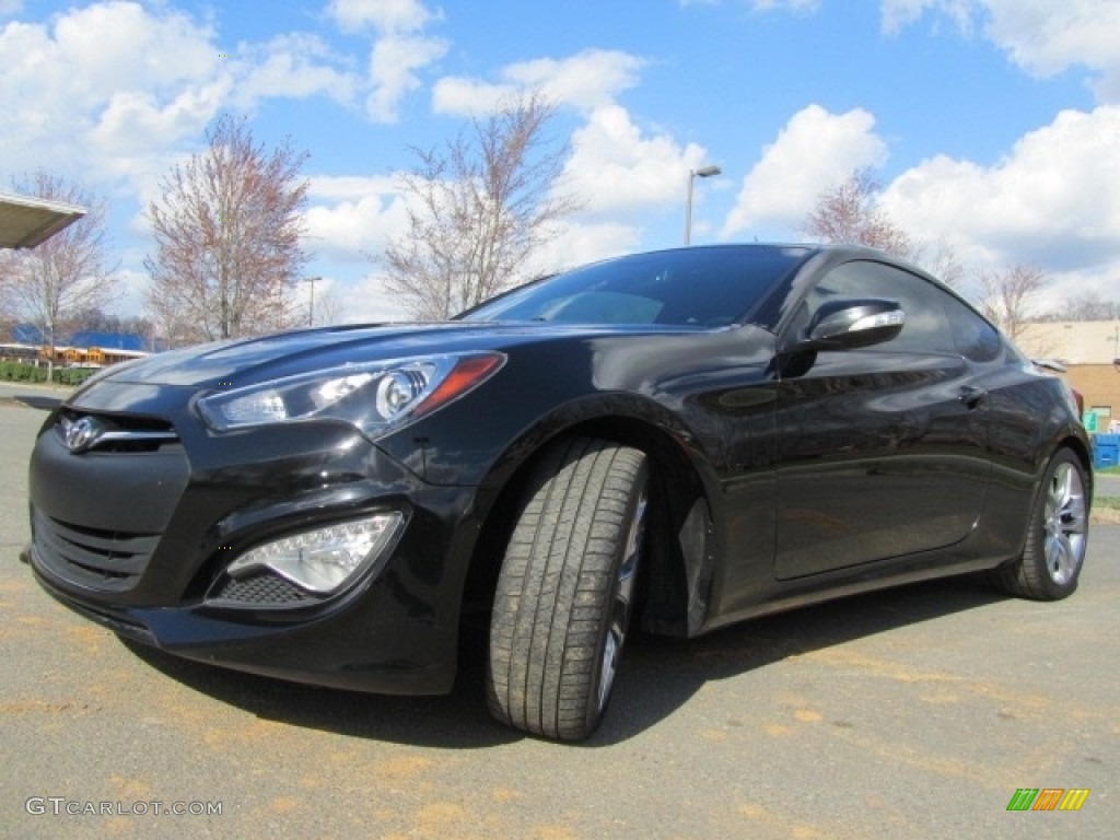 2013 Genesis Coupe 3.8 Track - Black Noir Pearl / Black Leather photo #6