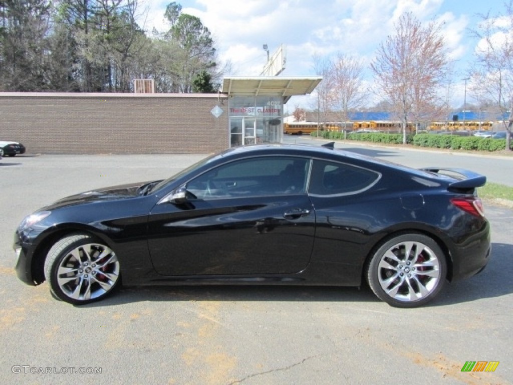 2013 Genesis Coupe 3.8 Track - Black Noir Pearl / Black Leather photo #7