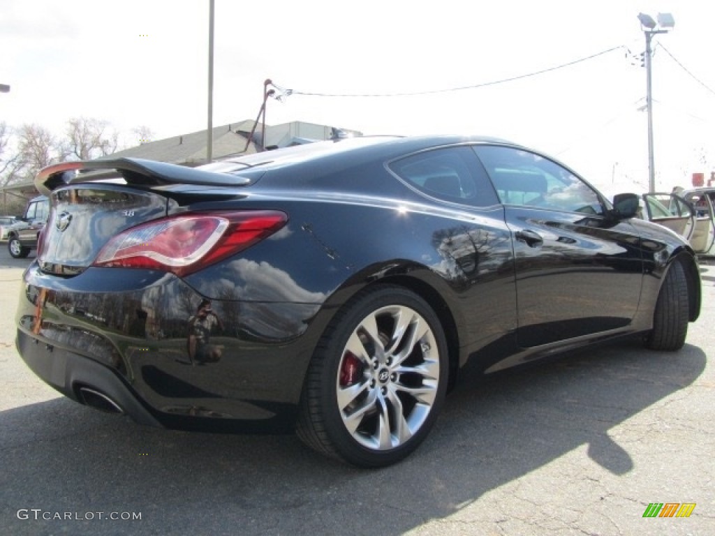 2013 Genesis Coupe 3.8 Track - Black Noir Pearl / Black Leather photo #10