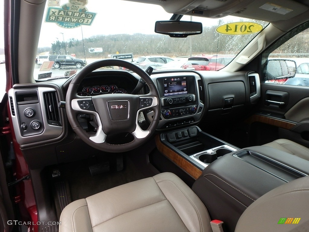 2014 Sierra 1500 SLT Double Cab 4x4 - Sonoma Red Metallic / Cocoa/Dune photo #18