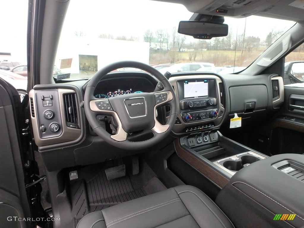 Jet Black Interior 2018 GMC Sierra 1500 Denali Crew Cab 4WD Photo #125627166