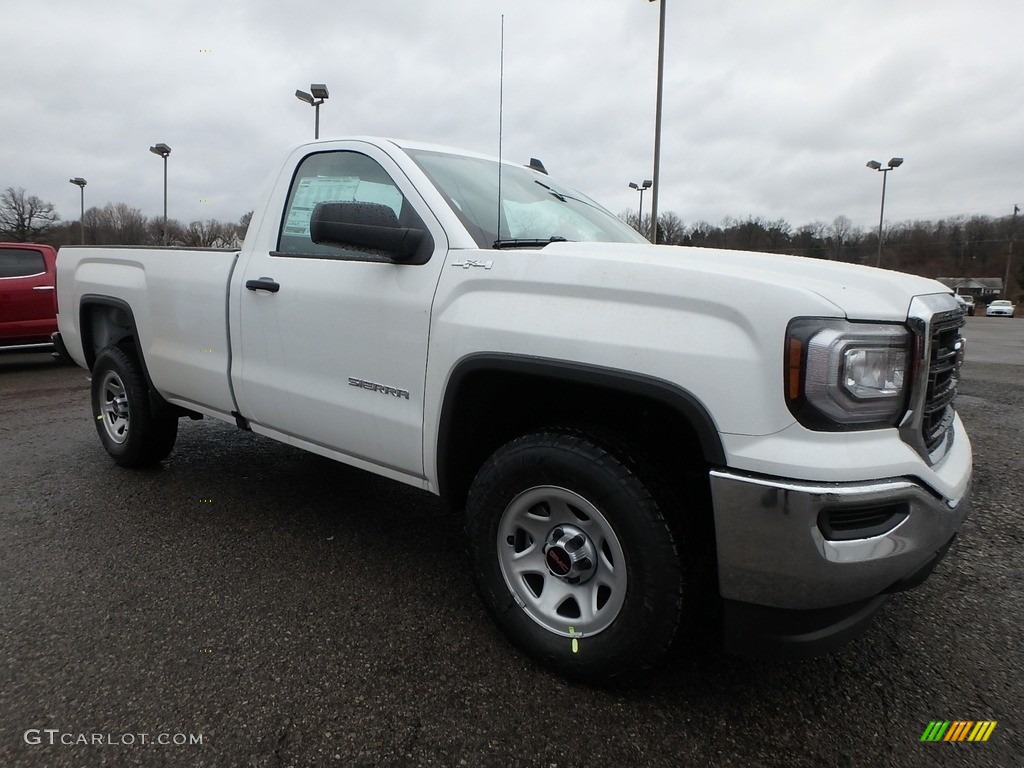 Summit White 2018 GMC Sierra 1500 Regular Cab 4WD Exterior Photo #125627406
