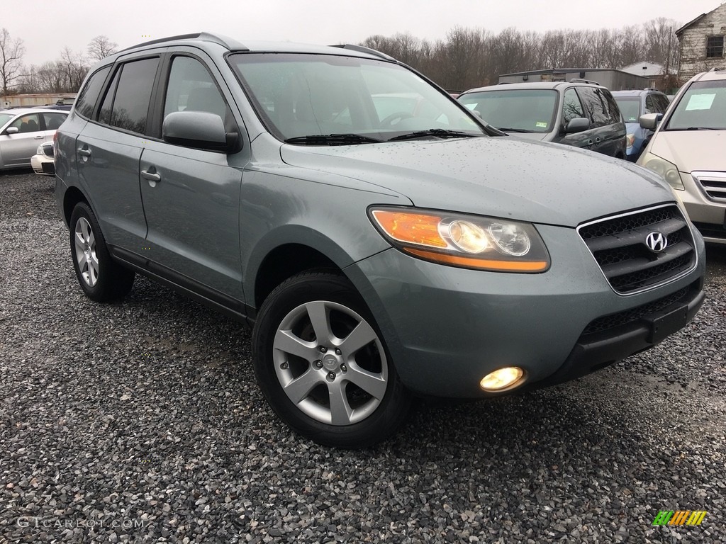 2009 Santa Fe SE - Silver Blue / Beige photo #1