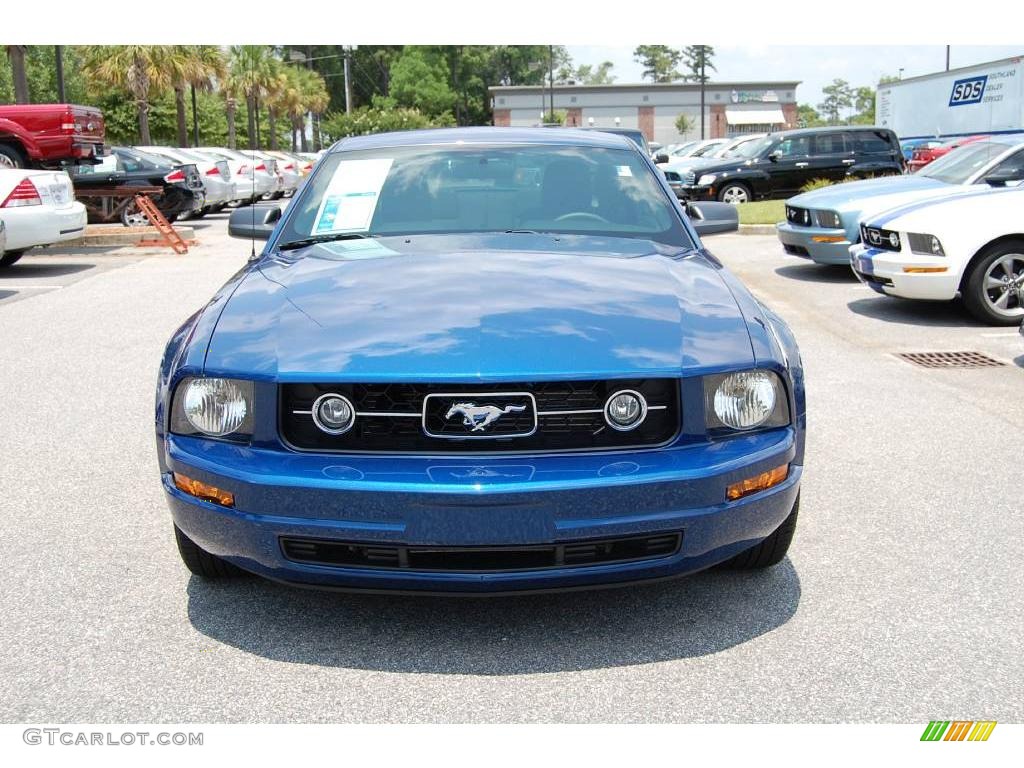 2008 Mustang V6 Deluxe Coupe - Vista Blue Metallic / Dark Charcoal photo #10