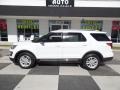 White Platinum Metallic Tri-Coat 2016 Ford Explorer XLT