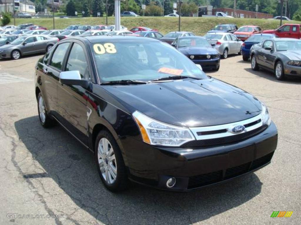 2008 Focus SE Sedan - Black / Charcoal Black photo #6