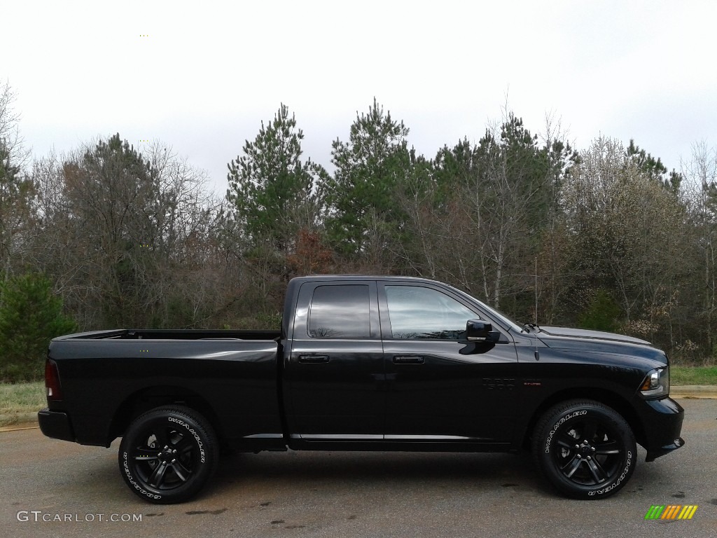 2018 1500 Sport Quad Cab 4x4 - Brilliant Black Crystal Pearl / Black photo #5