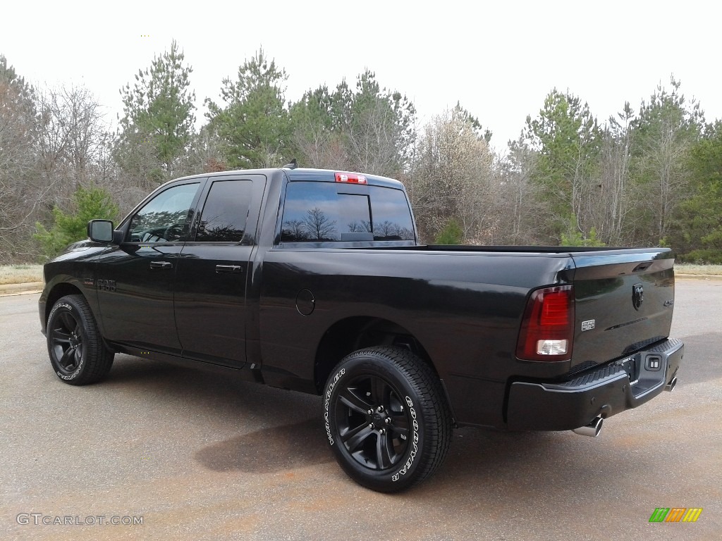 2018 1500 Sport Quad Cab 4x4 - Brilliant Black Crystal Pearl / Black photo #8