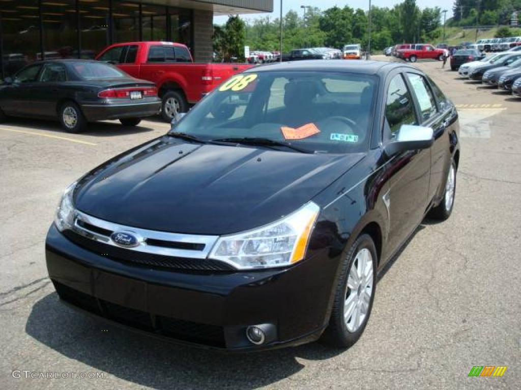 2008 Focus SE Sedan - Black / Charcoal Black photo #11