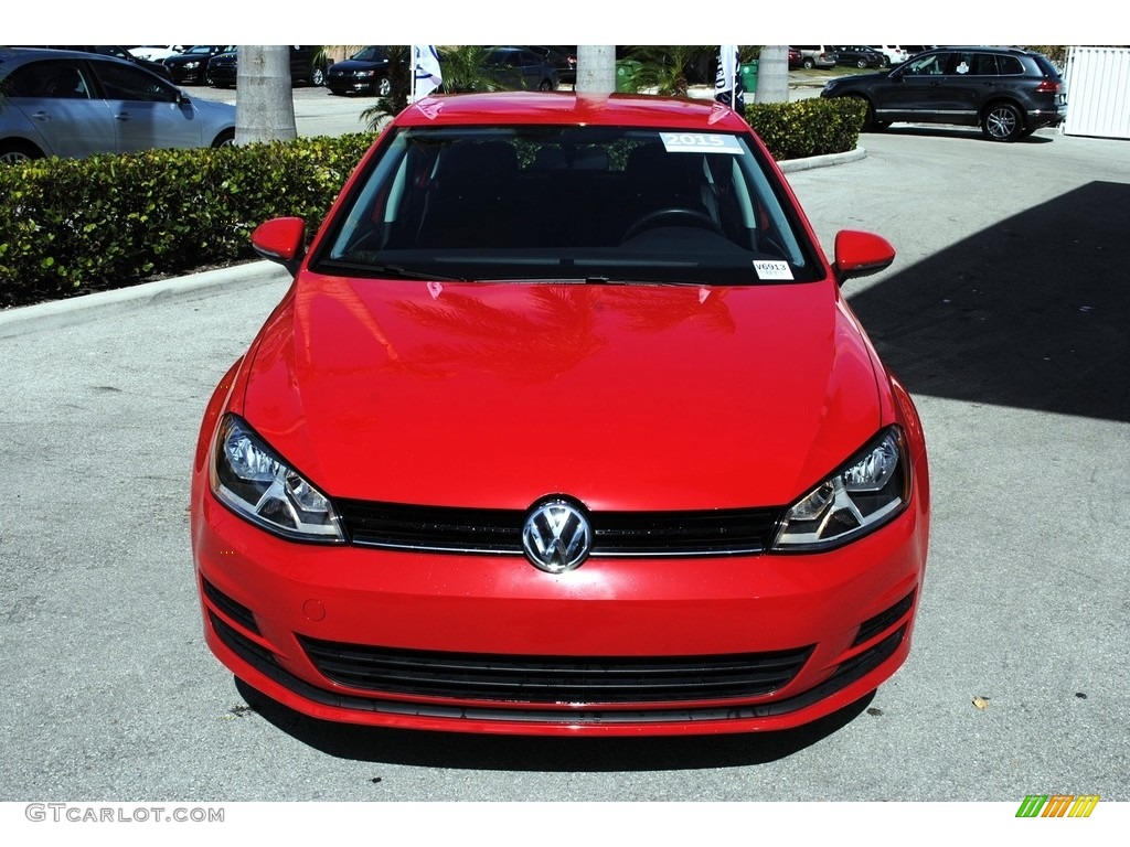 2015 Golf 4 Door 1.8T S - Tornado Red / Black photo #3