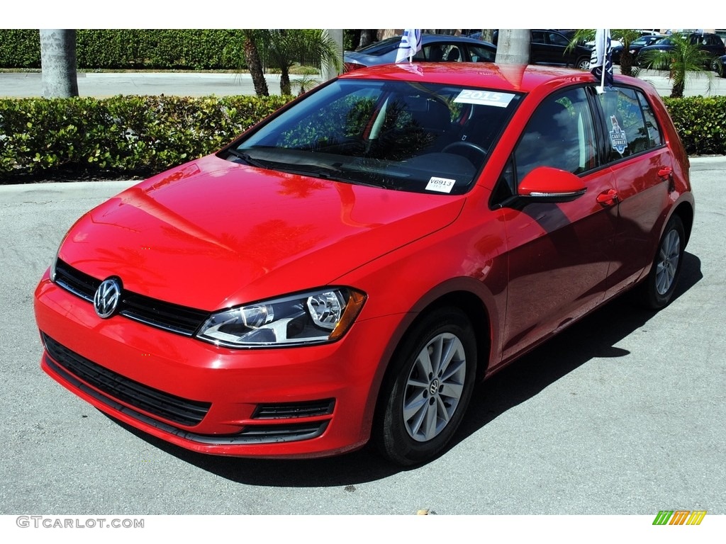 2015 Golf 4 Door 1.8T S - Tornado Red / Black photo #4