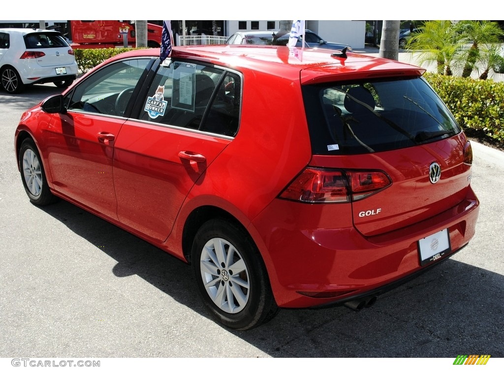2015 Golf 4 Door 1.8T S - Tornado Red / Black photo #6