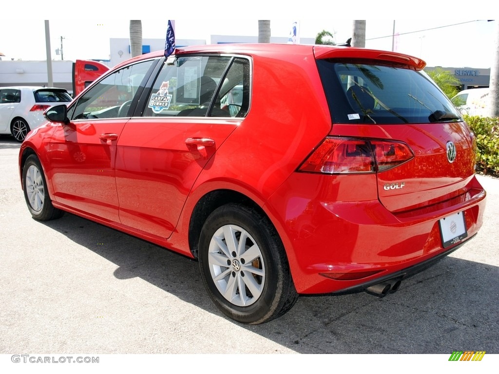 2015 Golf 4 Door 1.8T S - Tornado Red / Black photo #7