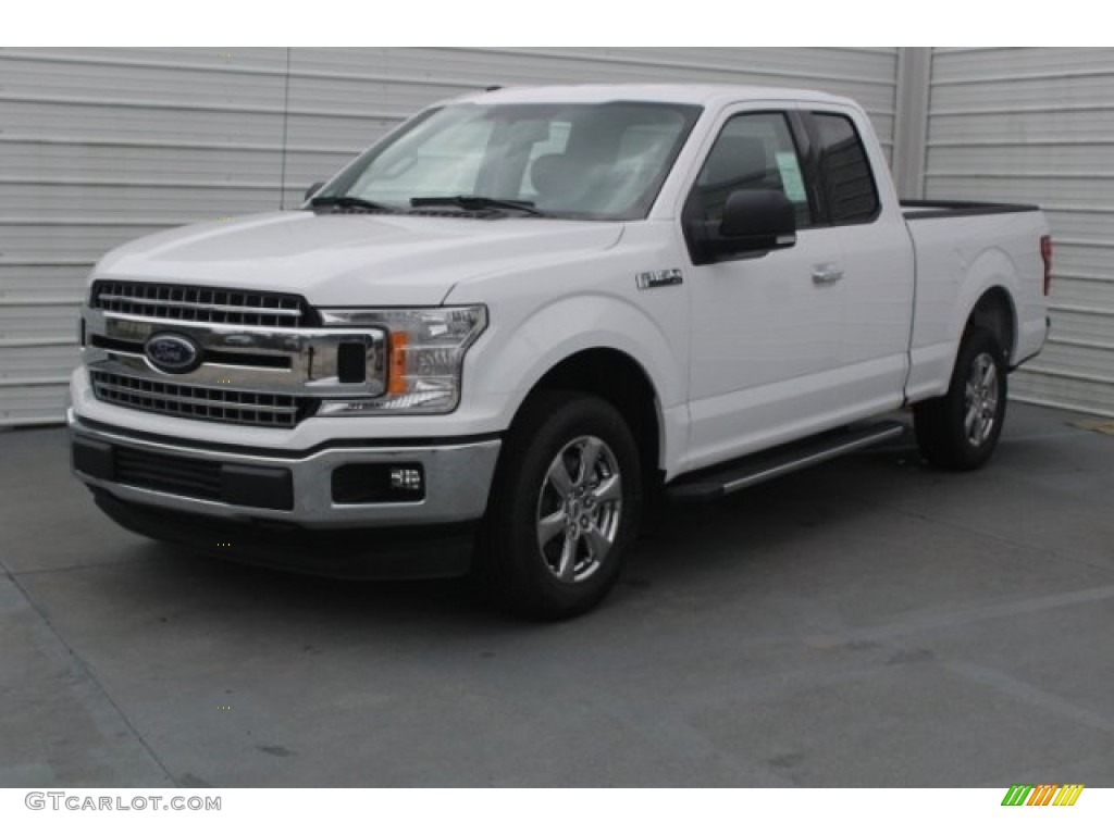 2018 F150 XLT SuperCab - Oxford White / Earth Gray photo #3