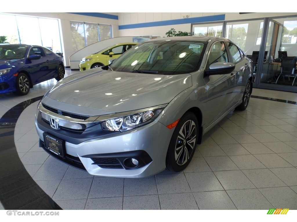 2018 Civic EX-T Sedan - Lunar Silver Metallic / Black photo #1
