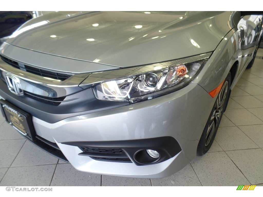 2018 Civic EX-T Sedan - Lunar Silver Metallic / Black photo #2