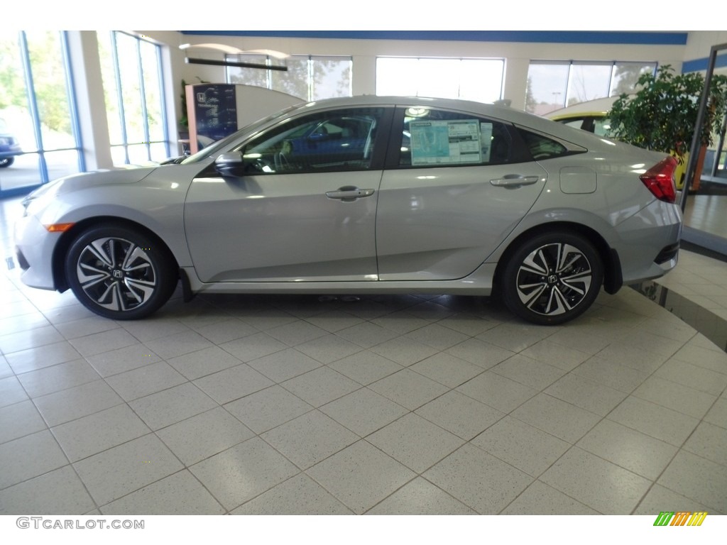 2018 Civic EX-T Sedan - Lunar Silver Metallic / Black photo #4