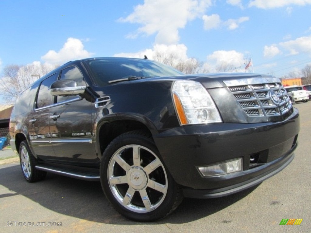 2011 Escalade ESV Luxury AWD - Black Ice Metallic / Ebony/Ebony photo #2