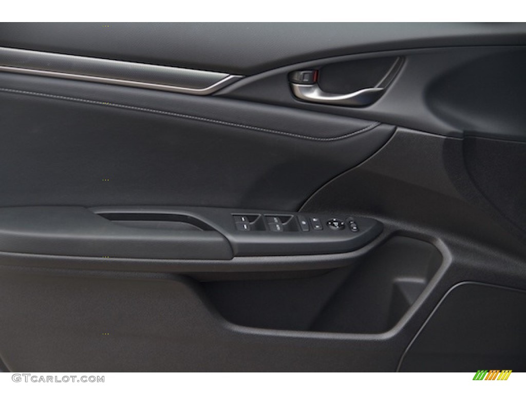 2018 Honda Civic EX-L Navi Hatchback Black Door Panel Photo #125650394