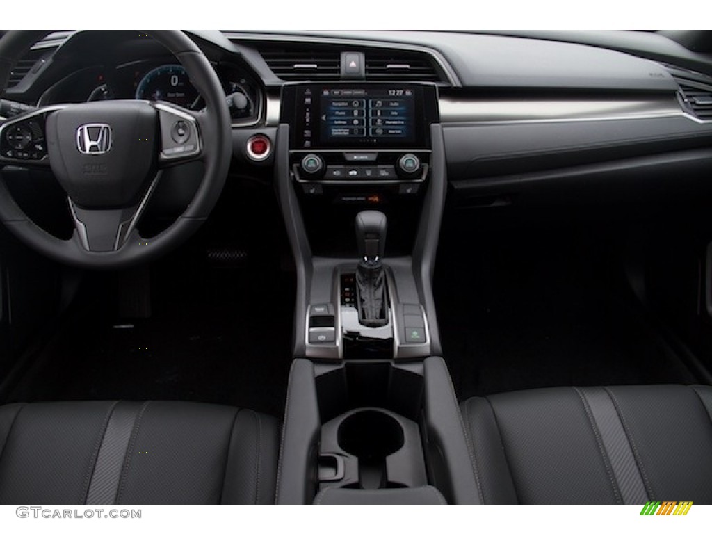2018 Honda Civic EX-L Navi Hatchback Black Dashboard Photo #125650499