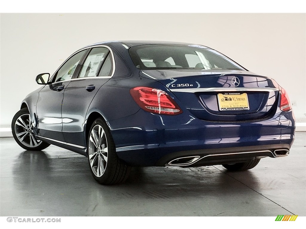 2018 C 350e Plug-in Hybrid Sedan - Brilliant Blue Metallic / Crystal Grey/Black photo #3