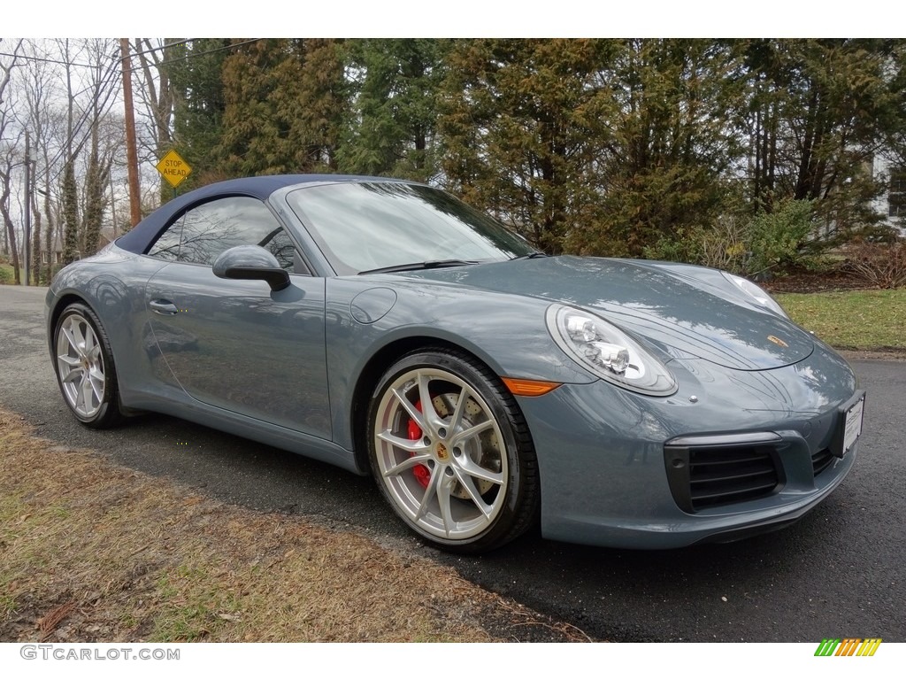 Graphite Blue Metallic 2017 Porsche 911 Carrera S Cabriolet Exterior Photo #125654966