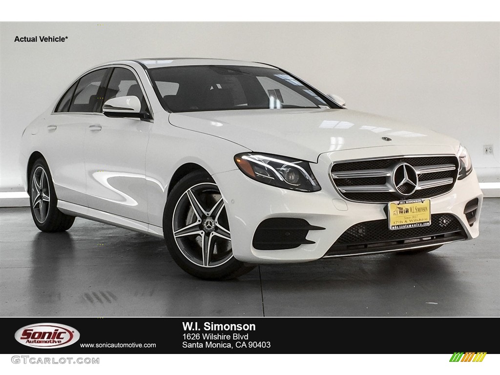 2018 E 300 Sedan - Polar White / Saddle Brown/Black photo #1