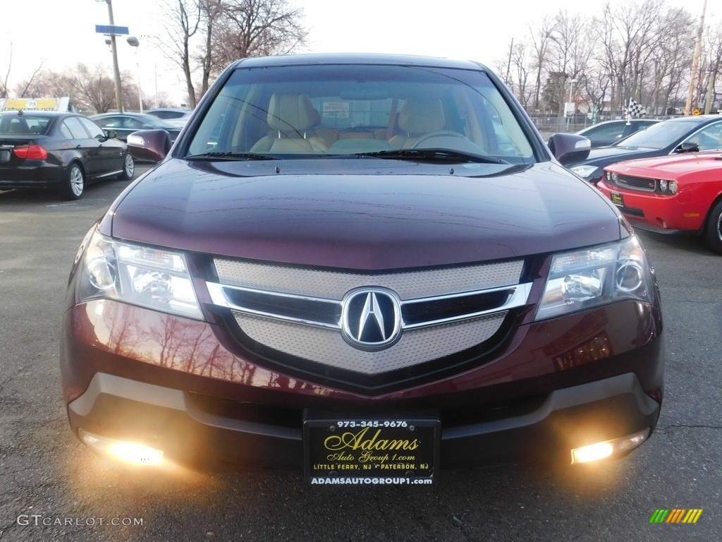 2007 MDX Technology - Dark Cherry Red Pearl / Taupe photo #8