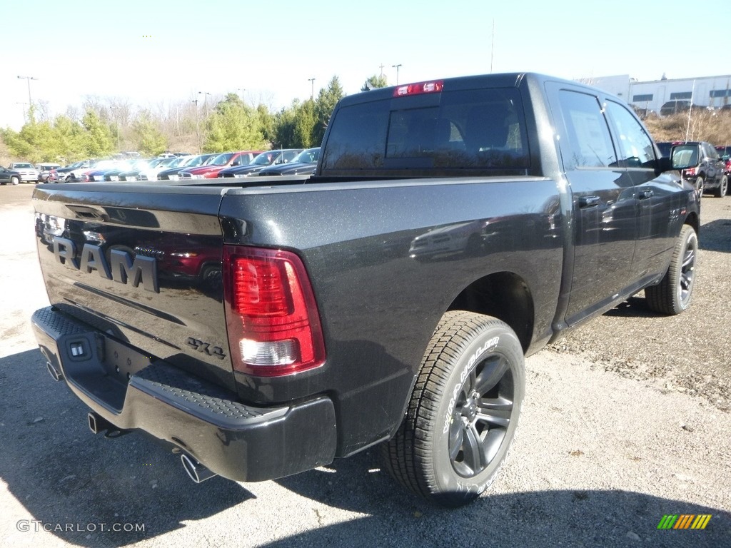 2018 1500 Sport Crew Cab 4x4 - Brilliant Black Crystal Pearl / Black photo #5