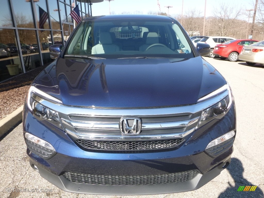 2018 Pilot EX-L AWD - Obsidian Blue Pearl / Gray photo #6