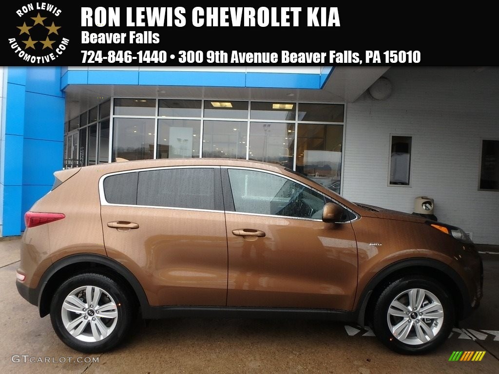 2018 Sportage LX AWD - Burnished Copper / Black photo #1