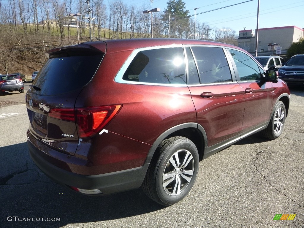 2018 Pilot EX-L AWD - Deep Scarlet Pearl / Beige photo #4