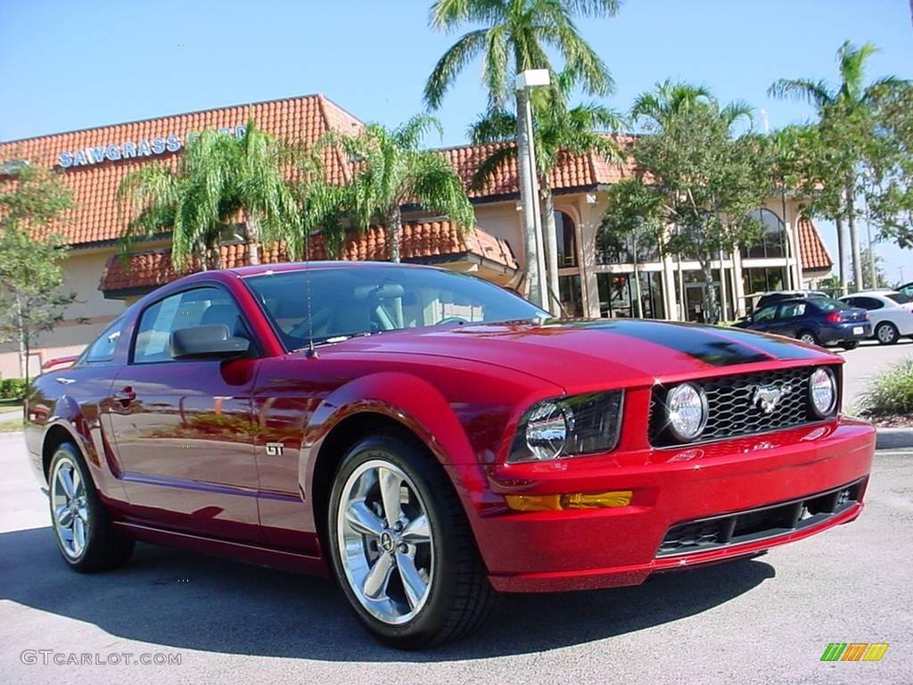 2008 Mustang GT Premium Coupe - Dark Candy Apple Red / Light Graphite photo #1
