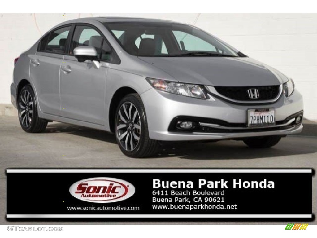 2015 Civic EX-L Sedan - Alabaster Silver Metallic / Black photo #1