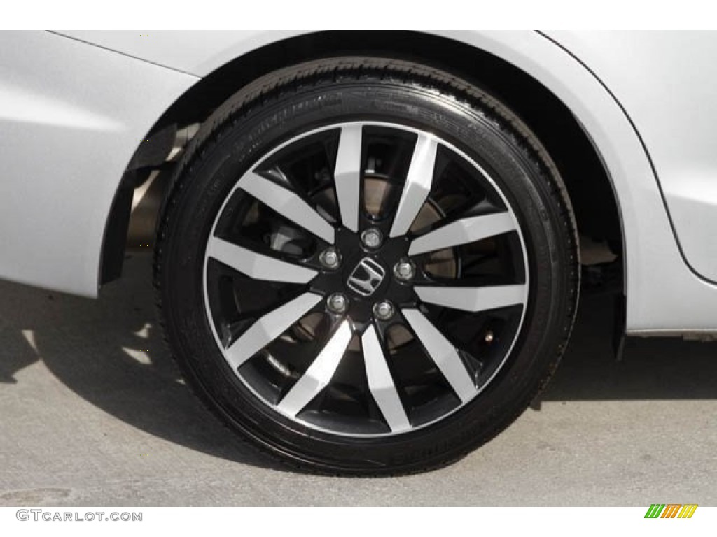 2015 Civic EX-L Sedan - Alabaster Silver Metallic / Black photo #28