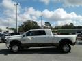 2018 Pearl White Ram 3500 Laramie Mega Cab 4x4 Dual Rear Wheel  photo #2