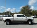 2018 Pearl White Ram 3500 Laramie Mega Cab 4x4 Dual Rear Wheel  photo #7