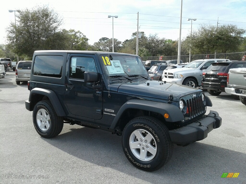 2018 Wrangler Sport 4x4 - Rhino / Black photo #7