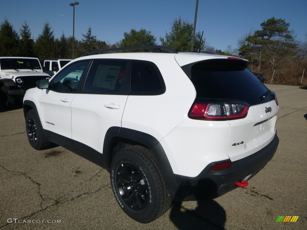 2019 Cherokee Trailhawk 4x4 - Bright White / Black photo #3