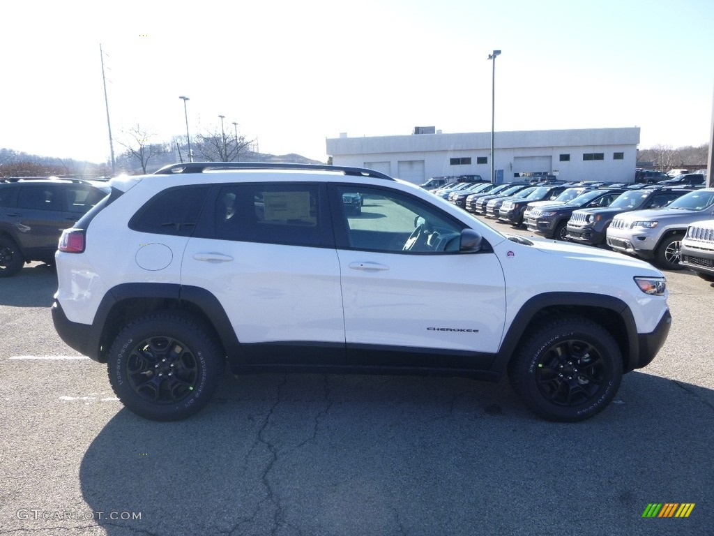 2019 Cherokee Trailhawk 4x4 - Bright White / Black photo #6