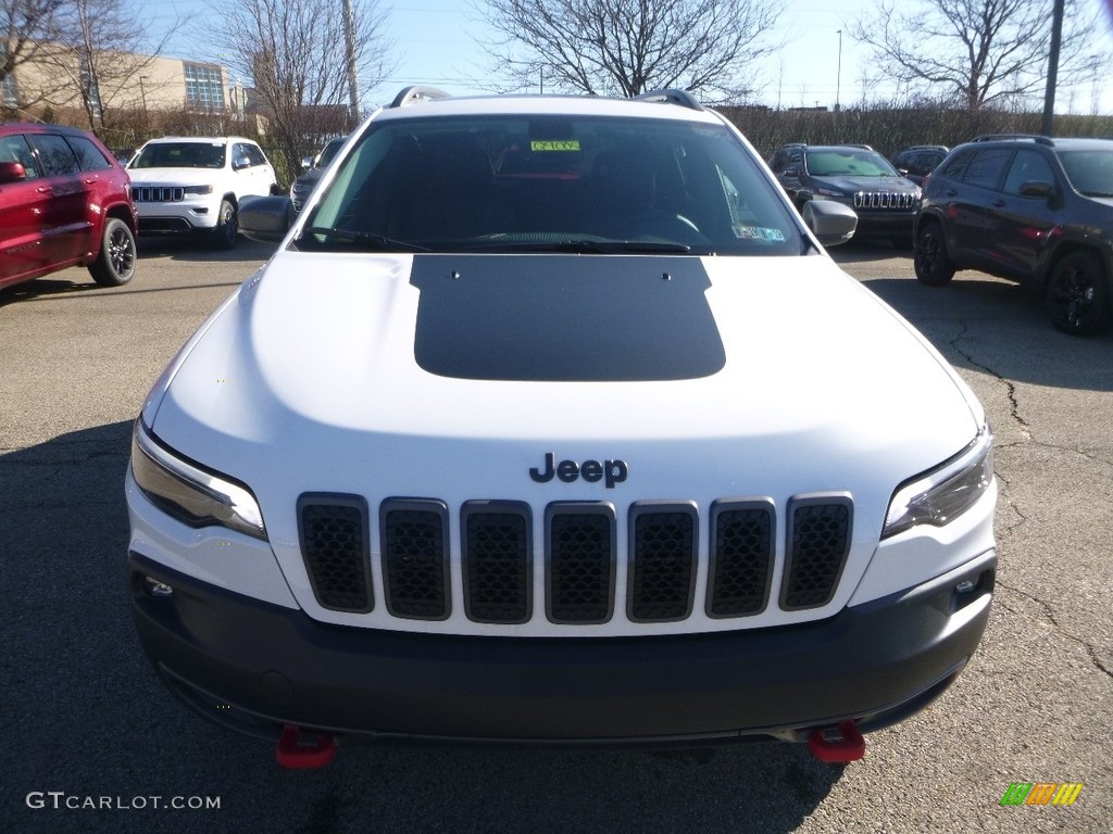 2019 Cherokee Trailhawk 4x4 - Bright White / Black photo #7