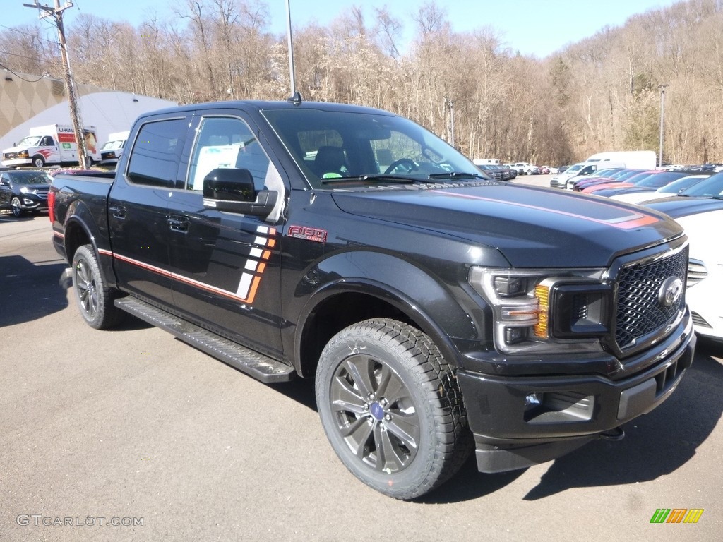 2018 F150 Lariat SuperCrew 4x4 - Shadow Black / Special Edition Black/Red photo #3