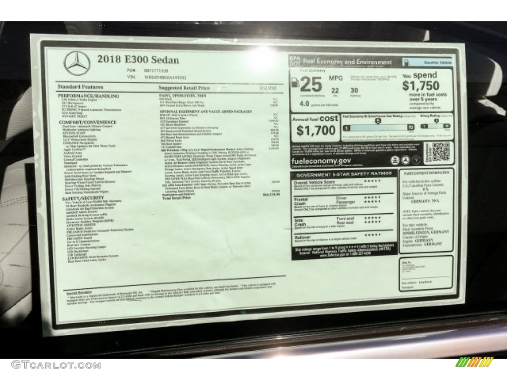2018 E 300 Sedan - Black / Macchiato Beige/Black photo #11