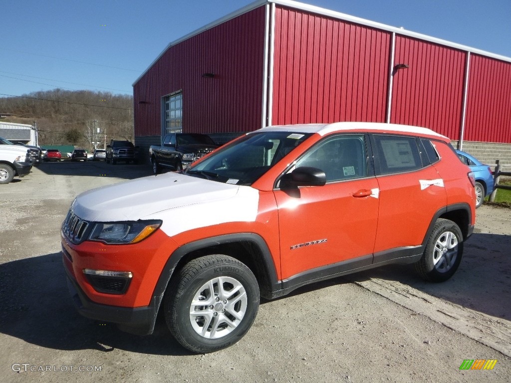 2018 Compass Sport 4x4 - Spitfire Orange / Black photo #1