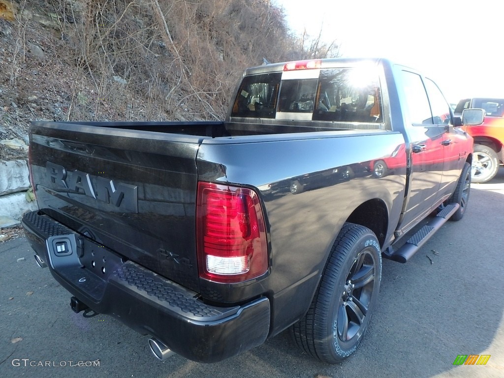 2018 1500 Sport Crew Cab 4x4 - Brilliant Black Crystal Pearl / Black photo #5