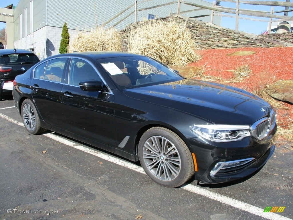 2017 5 Series 540i Sedan - Black Sapphire Metallic / Cognac photo #1
