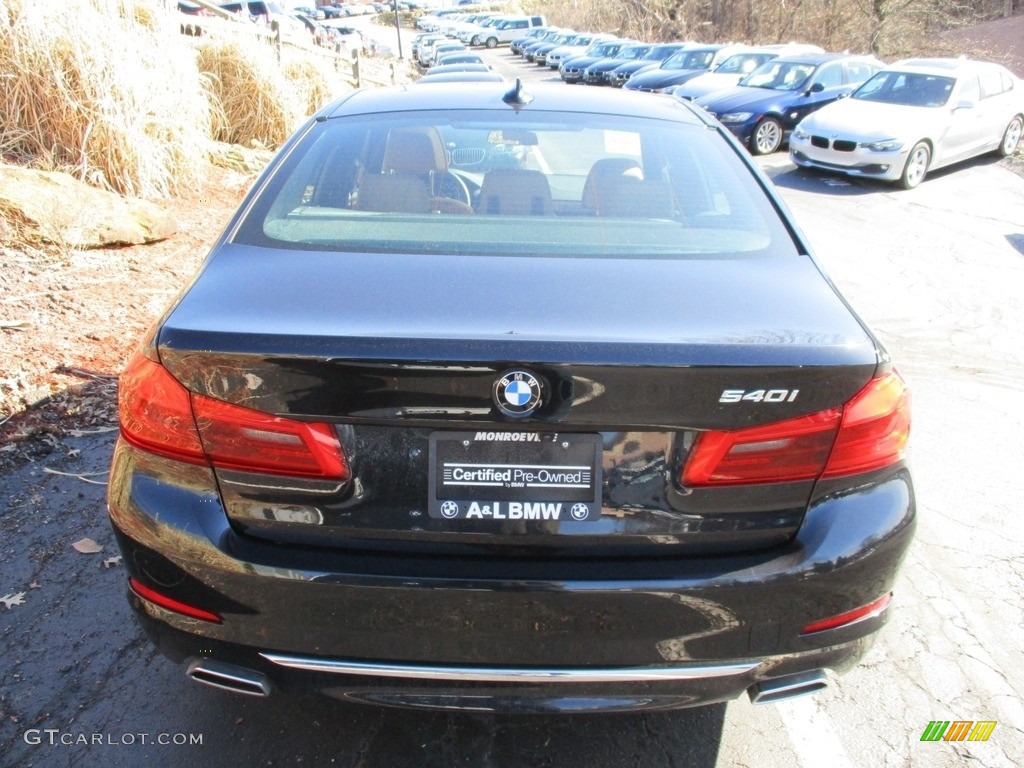 2017 5 Series 540i Sedan - Black Sapphire Metallic / Cognac photo #4