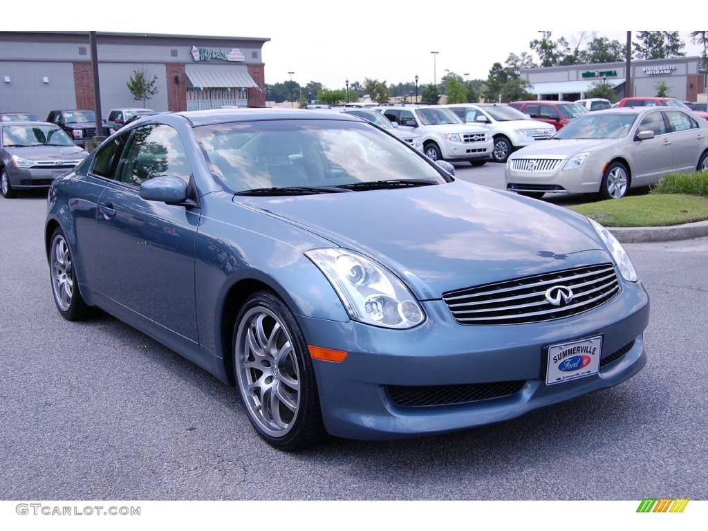 2006 G 35 Coupe - Lakeshore Slate Blue Metallic / Wheat photo #1