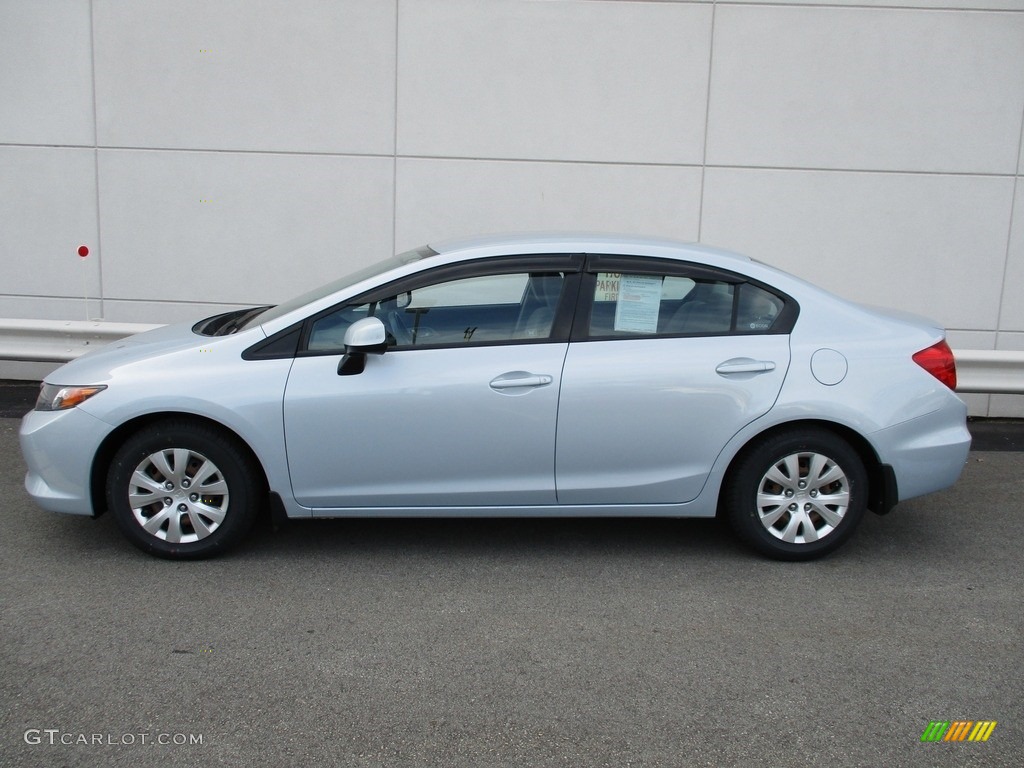2012 Civic LX Sedan - Cool Mist Metallic / Gray photo #2